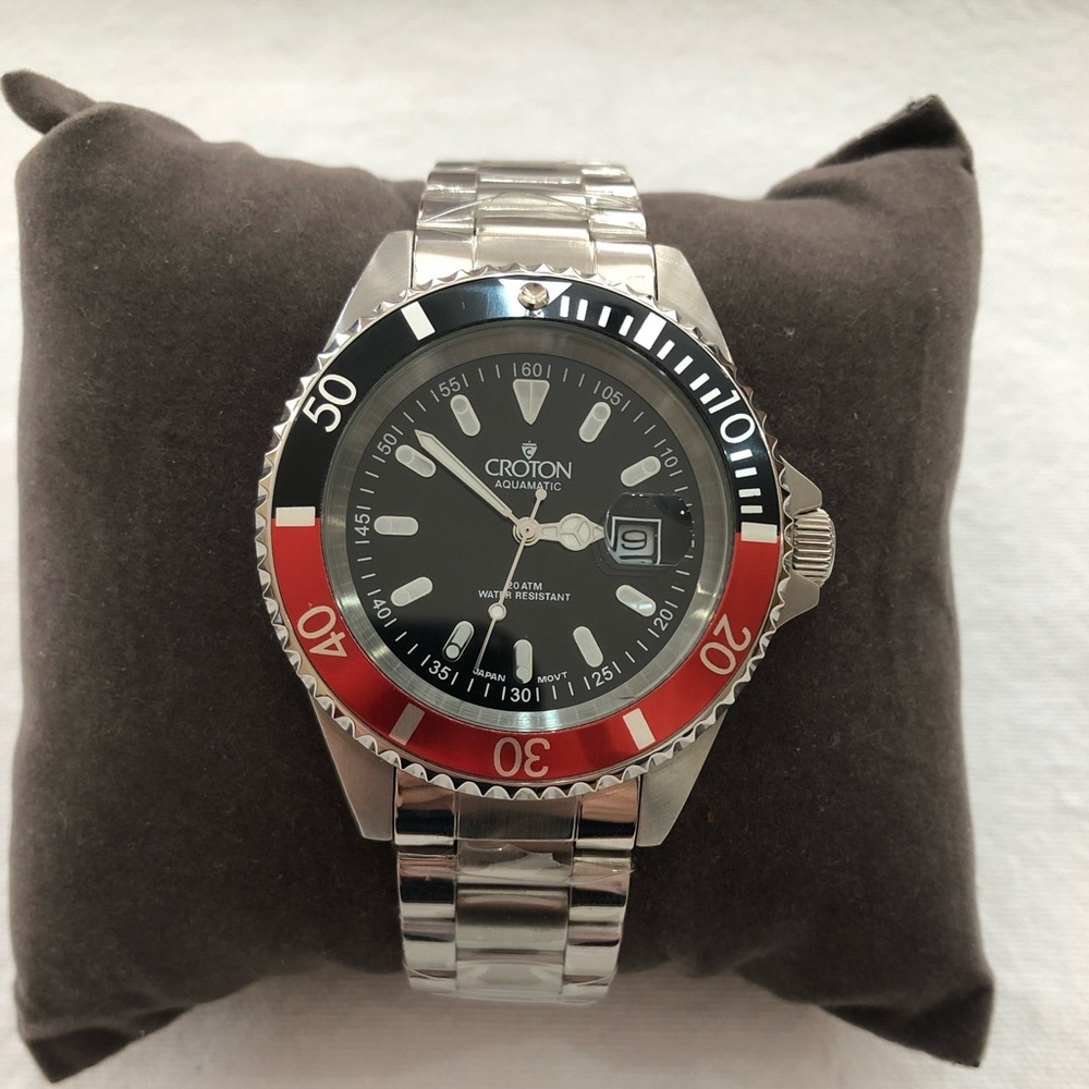 NWOT Croton Aquamatic Quartz Mens Watch - NOS